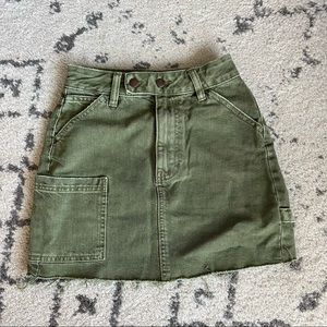 Pacsun Green Cargo Mini Skirt